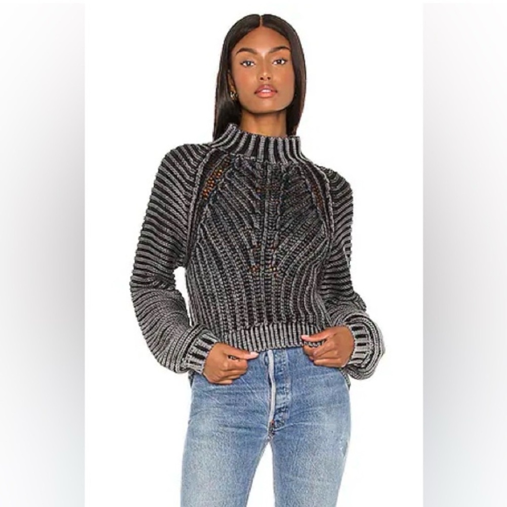 Free People Cable Knit Turtleneck Sweater - Picture 4 of 5